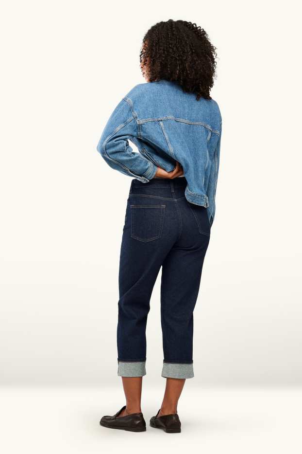 Dona - Boyfriend Jeans - mid waist - texà blau fosc