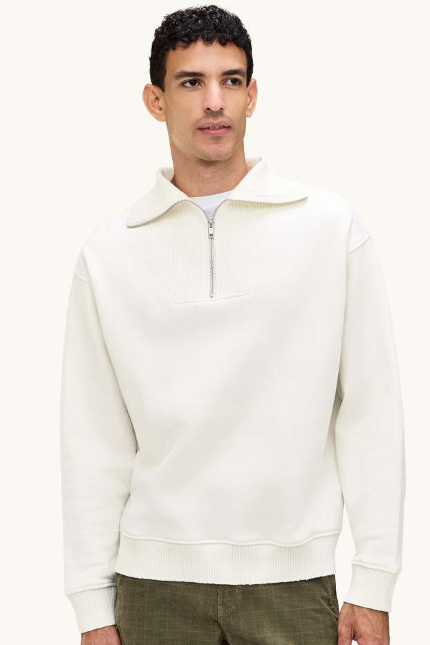 Herren - Sweatshirt - cremeweiß