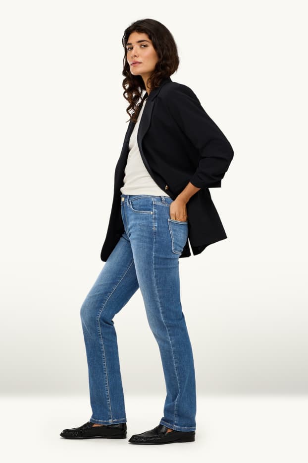 Donna - Straight jeans - vita media - LYCRA® - jeans blu