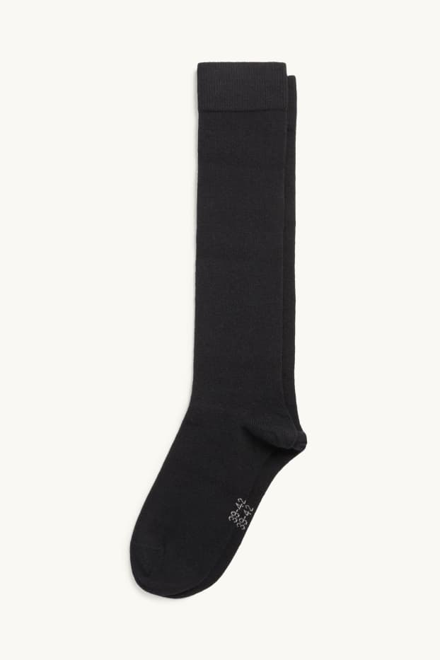 Femmes - Chaussettes hauteur genoux - noir