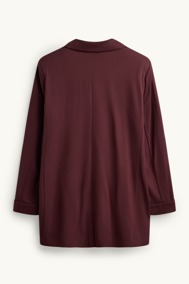 Dames - Lange blazer - curvy fit - bordeaux