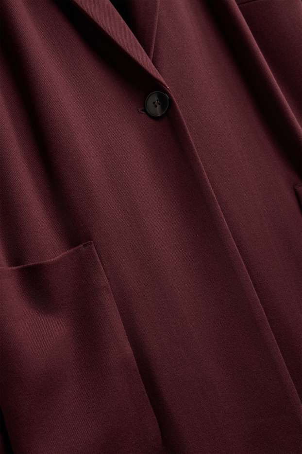 Dames - Lange blazer - curvy fit - bordeaux
