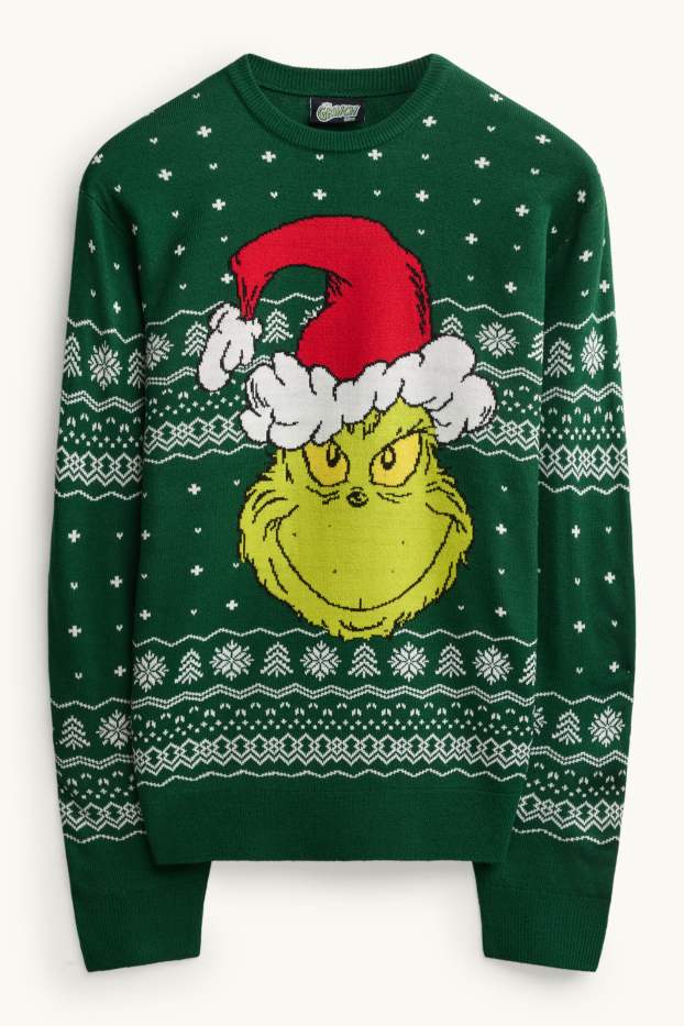 Men - Christmas jumper - The Grinch - dark green