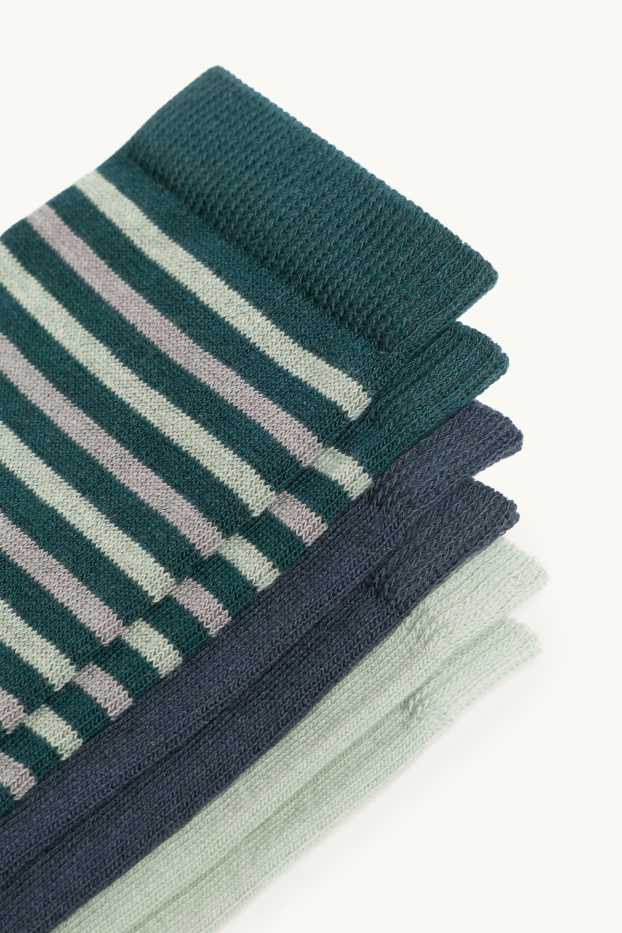 Dona - Paquet de 3 - mitjons - verd / blau fosc