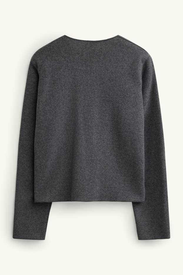 Dona - Càrdigan - de canalé - gris fosc