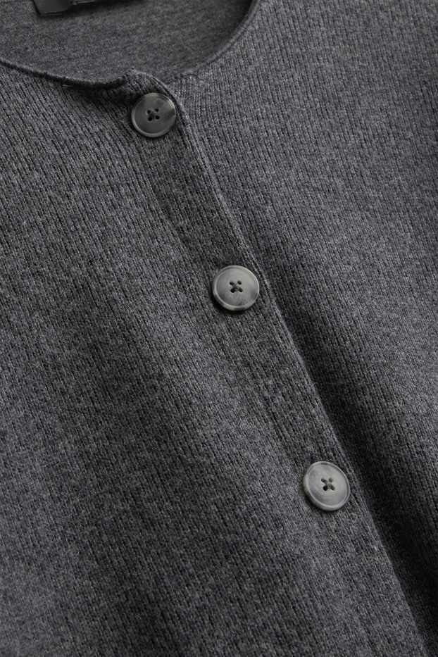 Dona - Càrdigan - de canalé - gris fosc