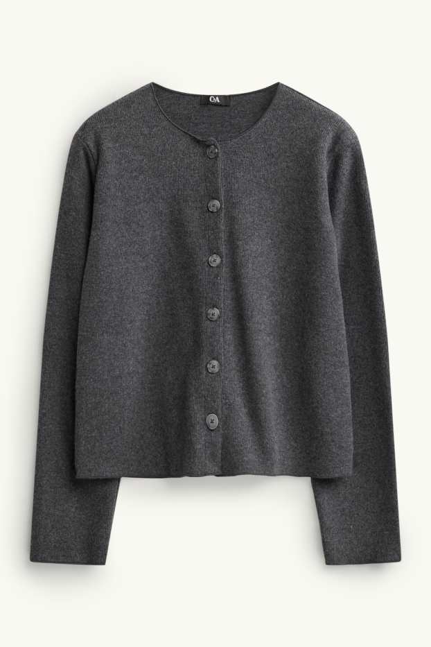 Dona - Càrdigan - de canalé - gris fosc