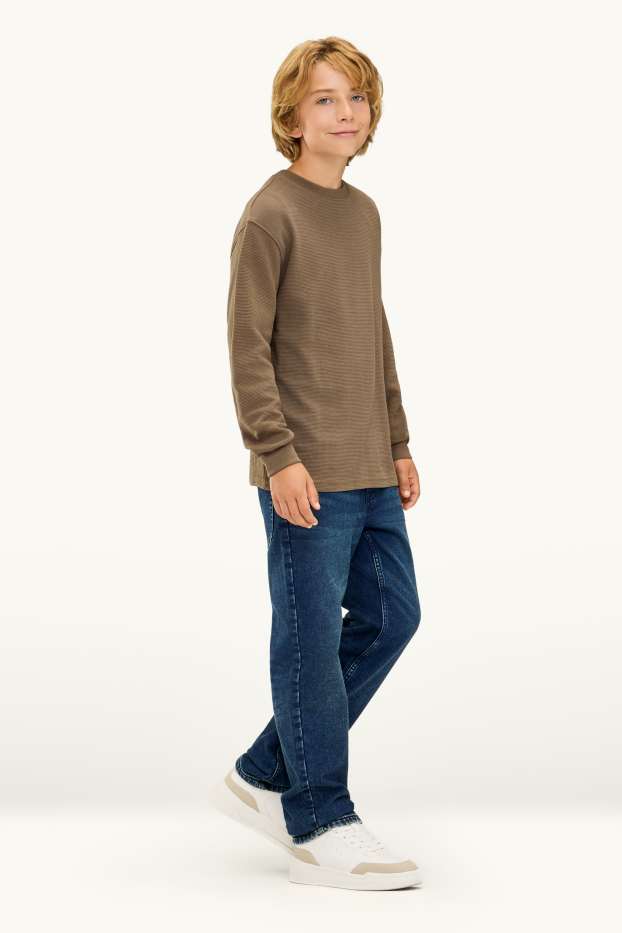 Copii - Băieți - Straight jeans - jeans termoizolanți - LYCRA® - denim-albastru închis