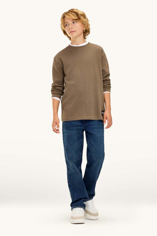 Copii - Băieți - Straight jeans - jeans termoizolanți - LYCRA® - denim-albastru închis