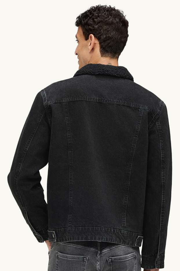 Bărbați - Jachetă din denim - negru