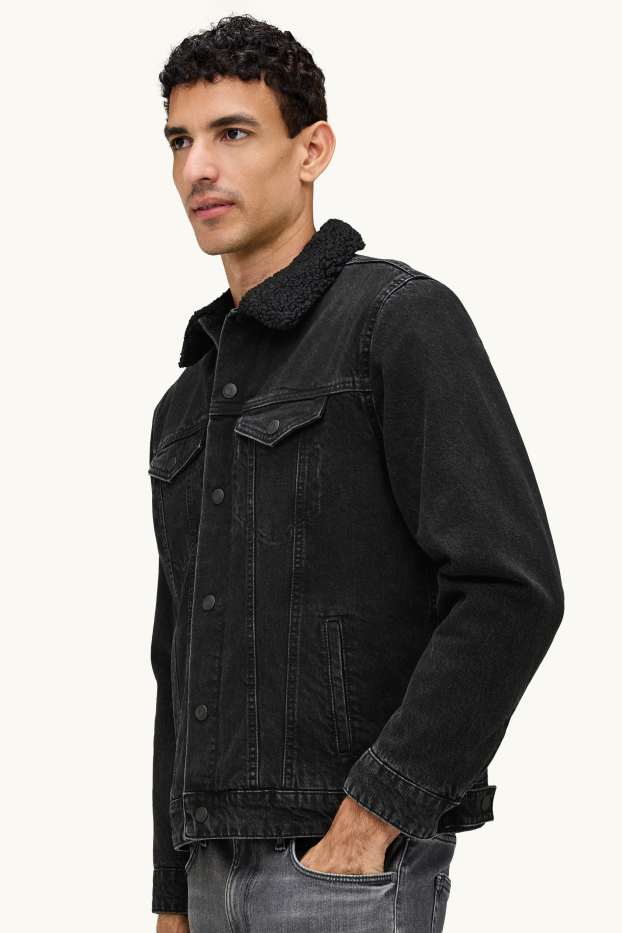 Bărbați - Jachetă din denim - negru