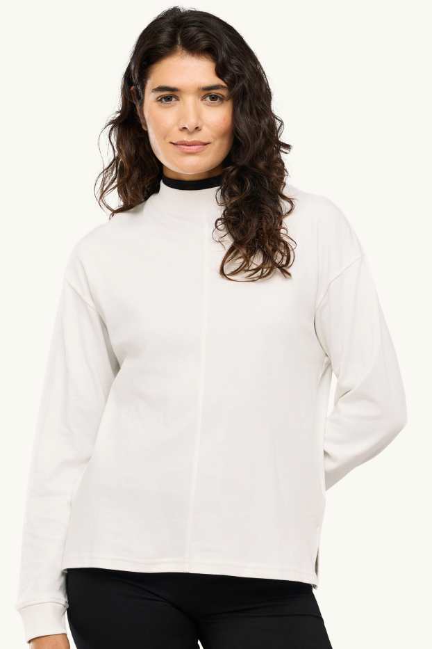 Femmes - Haut à manches longues - relaxed fit - blanc crème