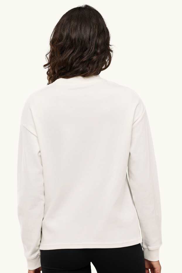 Femmes - Haut à manches longues - relaxed fit - blanc crème