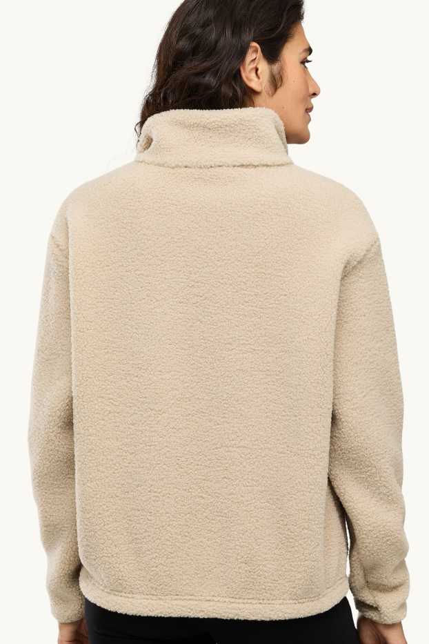 Women - Fleece jumper - beige