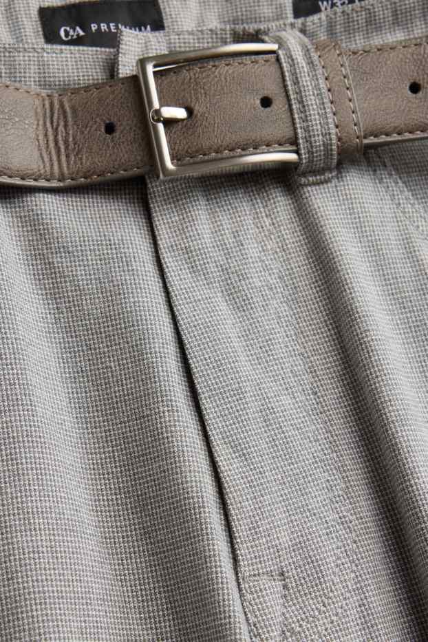 Men - Trousers with belt - regular fit - light gray