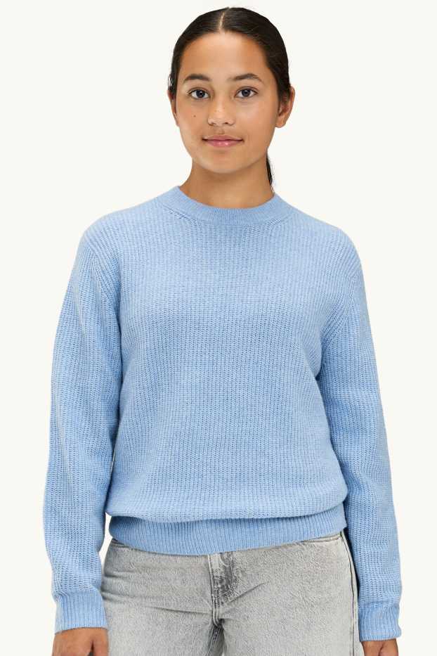 Kinder Mädchen - Pullover - hellblau