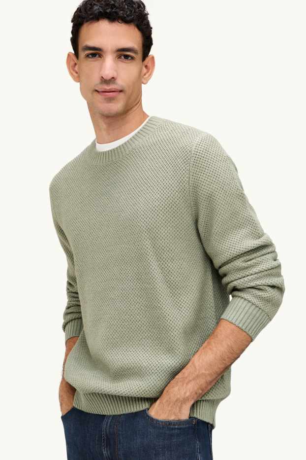Home - Jersei - texturat - verd clar