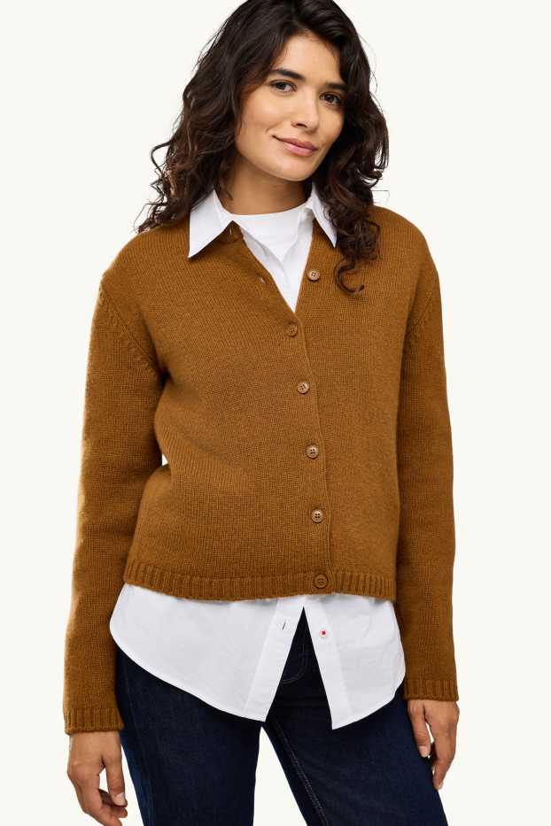 Femmes - Gilet en laine - marron