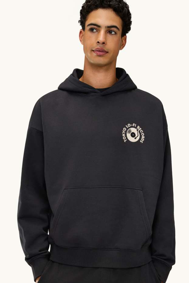 Men - Oversized hoodie - black