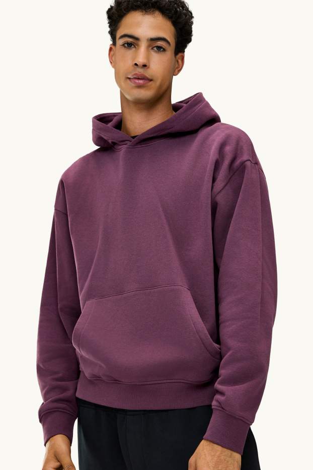 Hommes - Sweat à capuche - violet