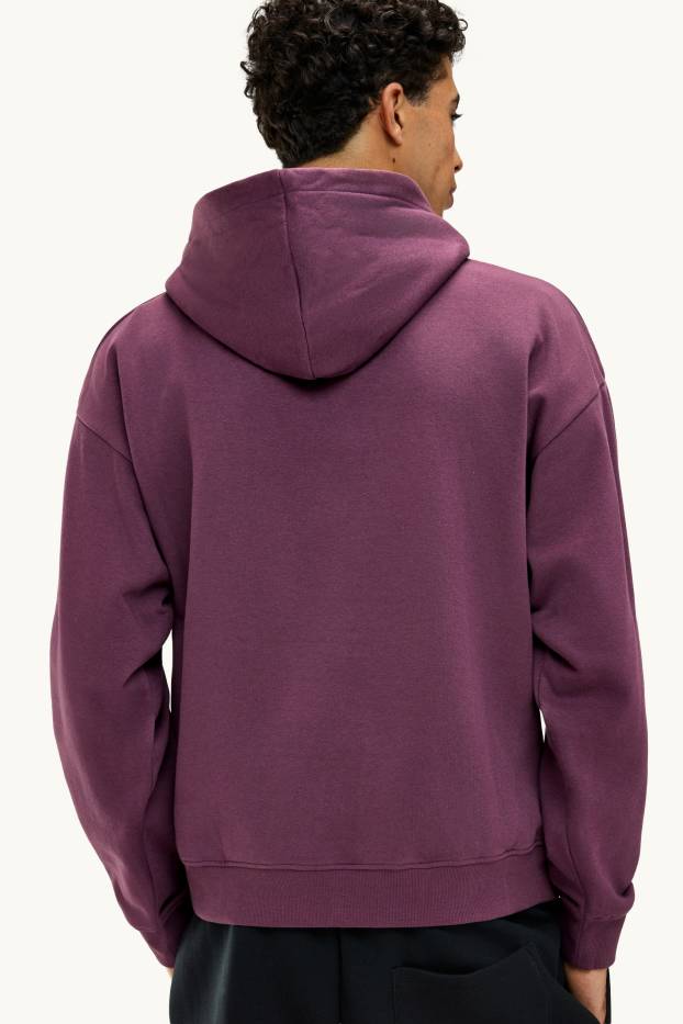 Hommes - Sweat à capuche - violet