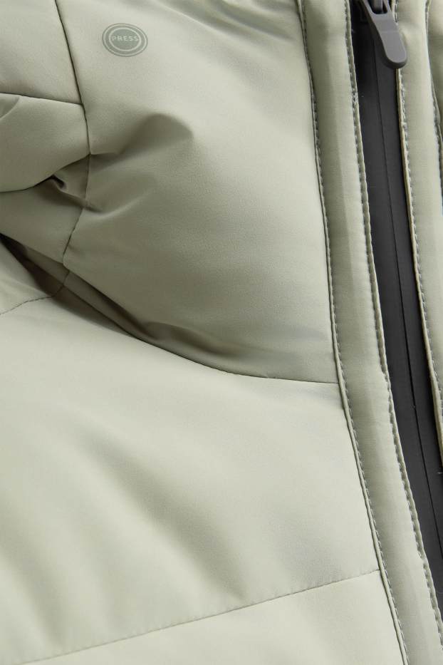 Herren - Funktions-Steppjacke mit Kapuze - gefüttert - hellgrün