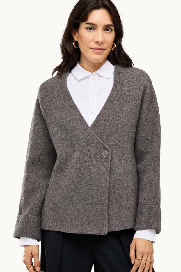 Women - Cardigan - dark gray