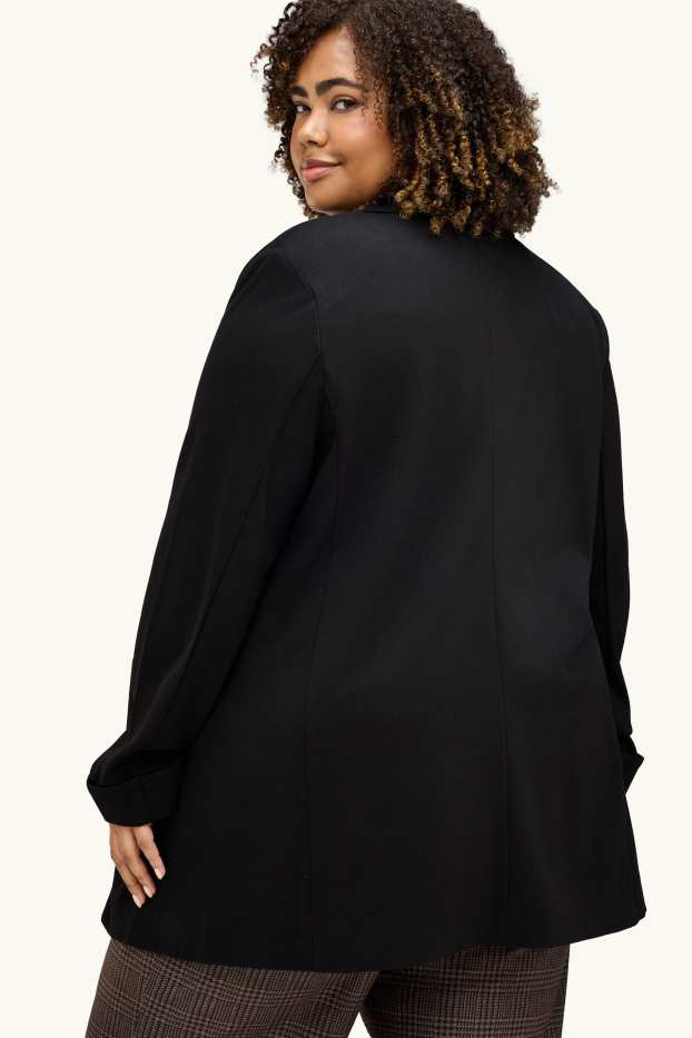 Femmes - Blazer long - curvy fit - noir
