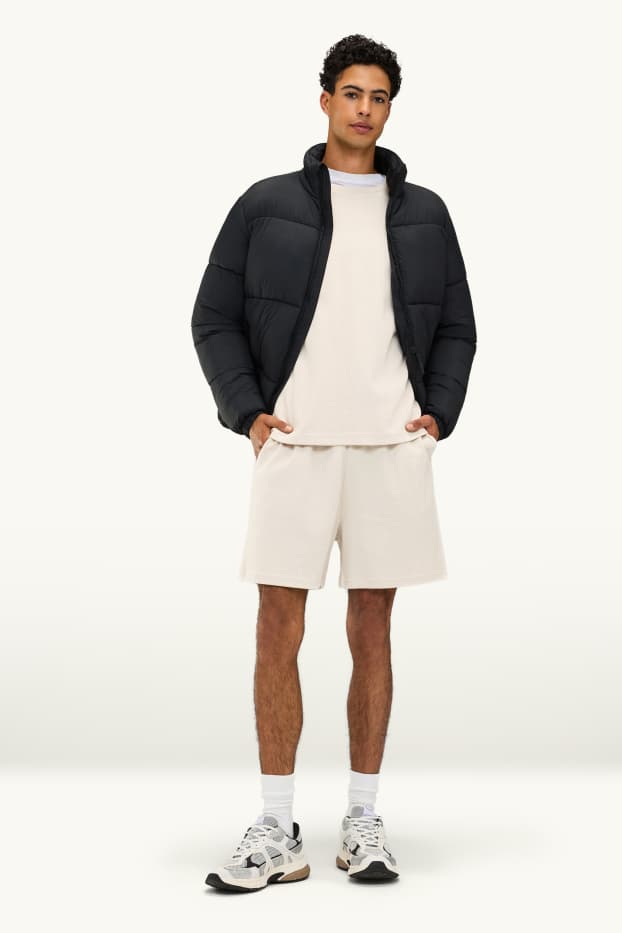 Uomo - Shorts di felpa - beige chiaro