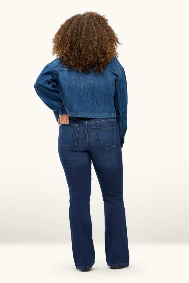 Dona - Bootcut Jeans - mid waist - texà blau