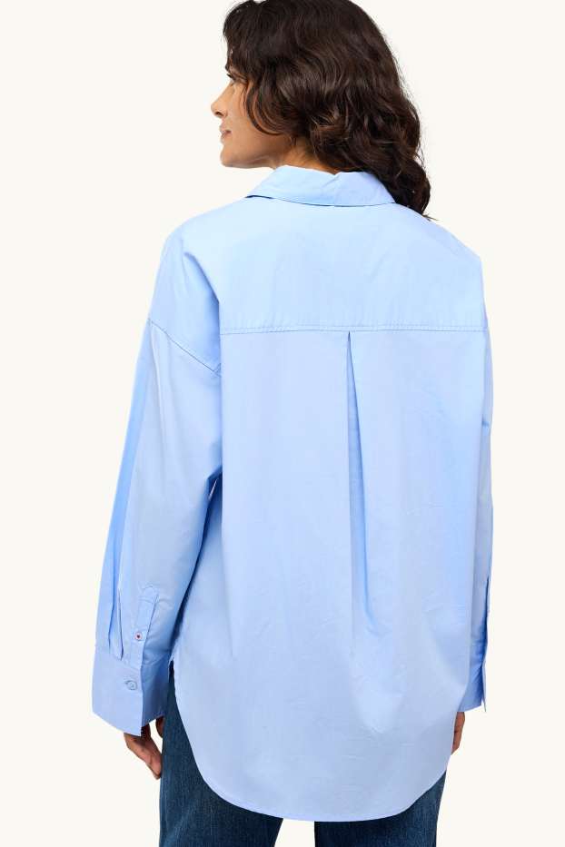 Dona - Brusa camisera - blau clar