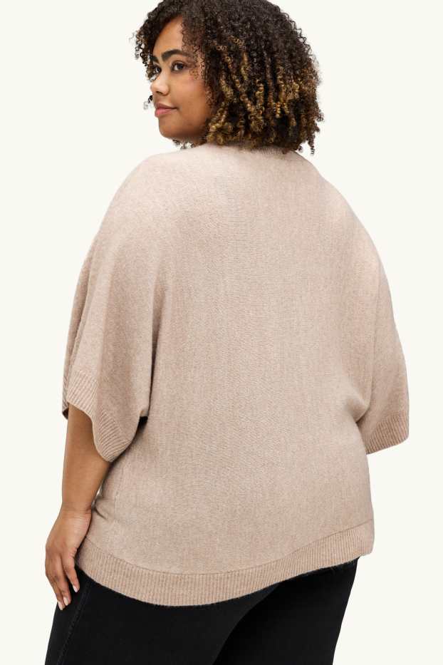 Damen - Pullover - beige