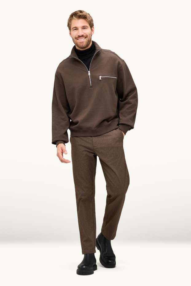 Heren - Thermo-chino - regular fit - THERMOLITE® - bruin-mix