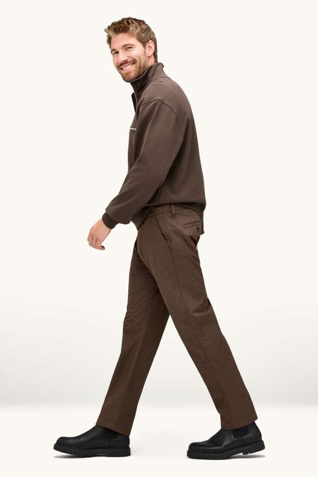 Heren - Thermo-chino - regular fit - THERMOLITE® - bruin-mix