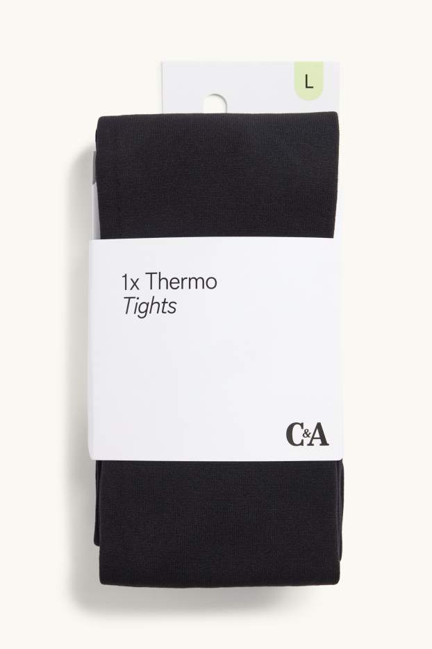 Femmes - Collants chauds - noir