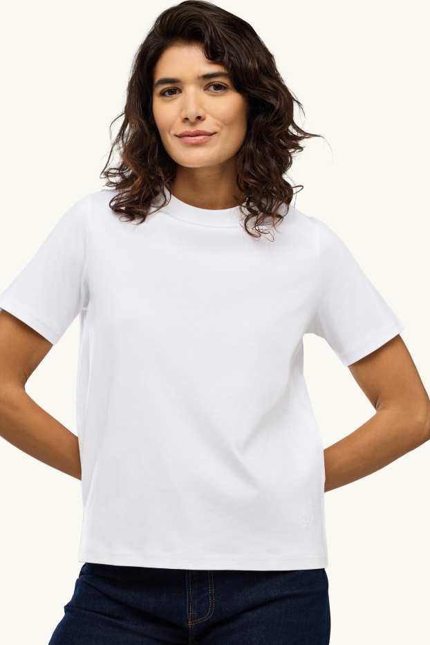 Dames - T-shirt - regular fit - wit