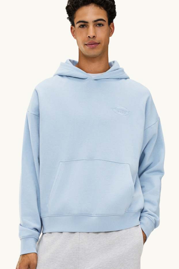 Herren - Oversized-Hoodie - hellblau