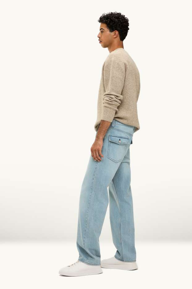 Pánské - Relaxed jeans - světle modrá
