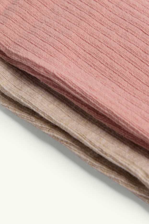 Kinder Mädchen - Multipack 2er - Strumpfhose - gerippt - beige