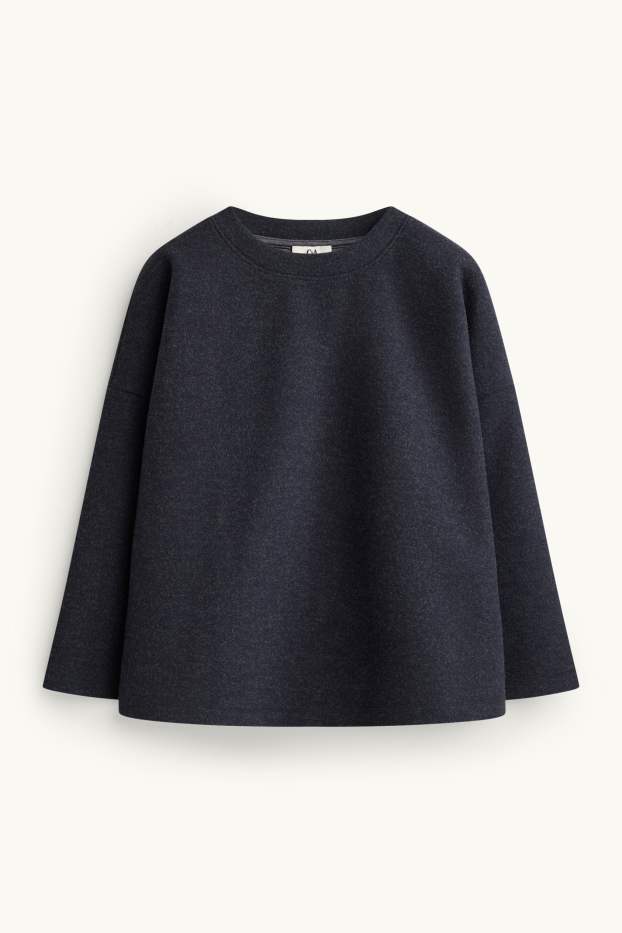 Dona - Dessuadora oversized - blau fosc jaspiat