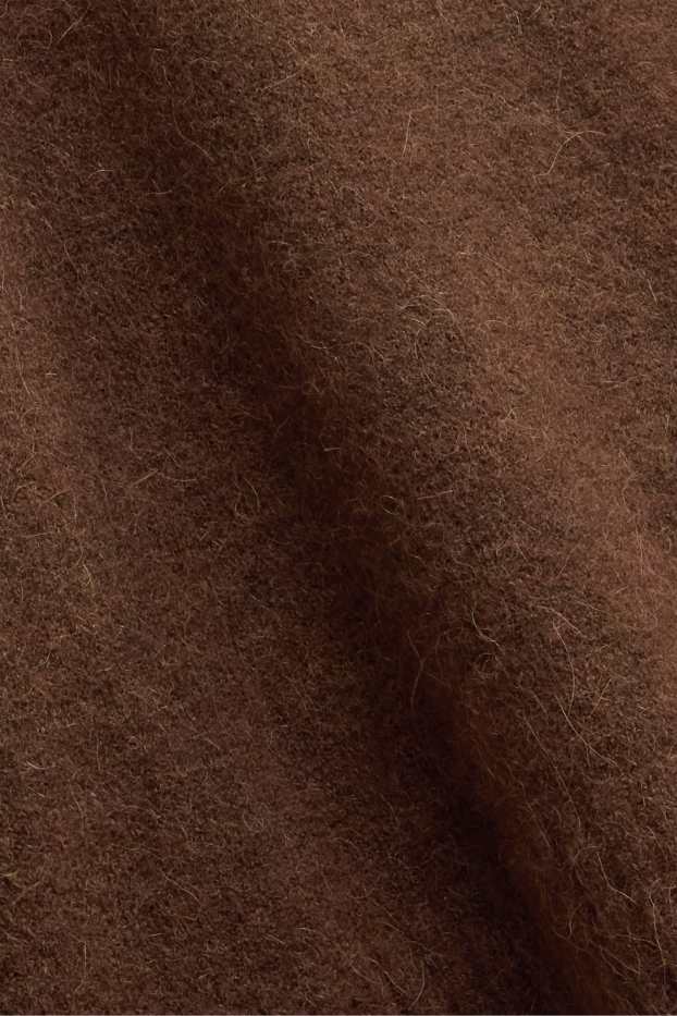 Bărbați - Pulover cu conținut de lână alpaca - maro
