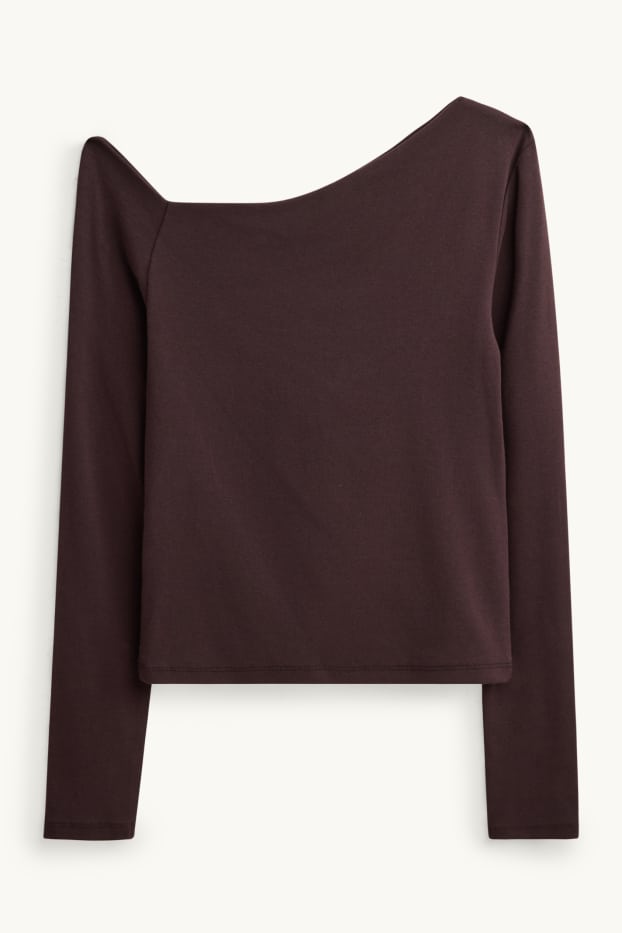 Donna - Maglia a maniche lunghe - marrone scuro