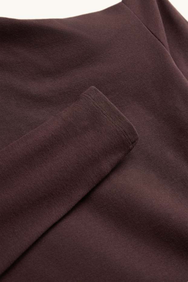 Donna - Maglia a maniche lunghe - marrone scuro