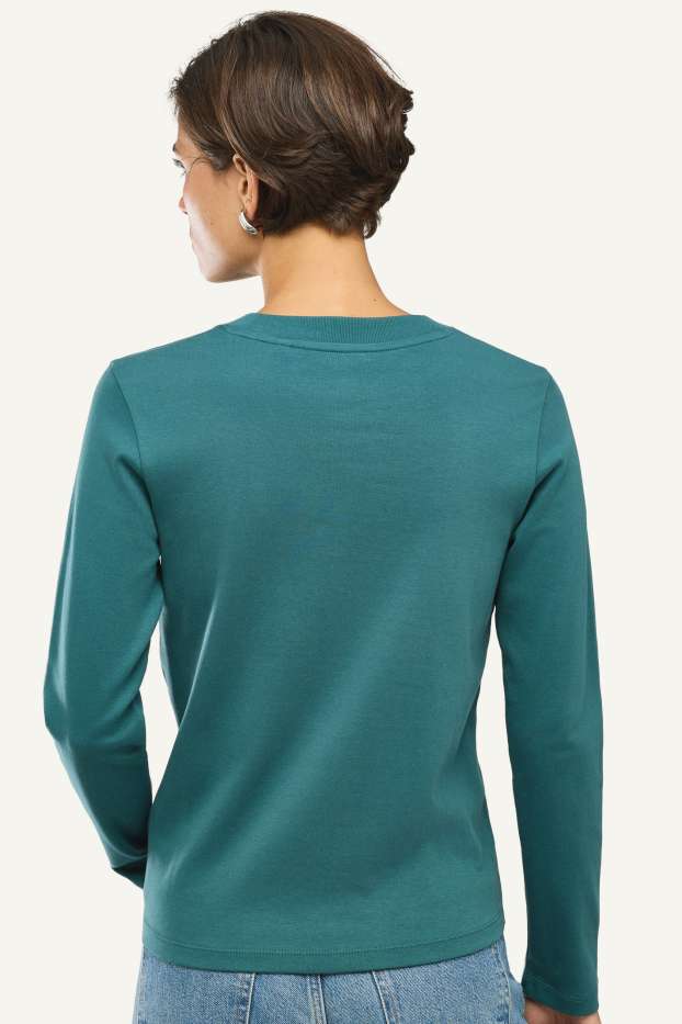 Dames - Longsleeve - regular fit - petrol