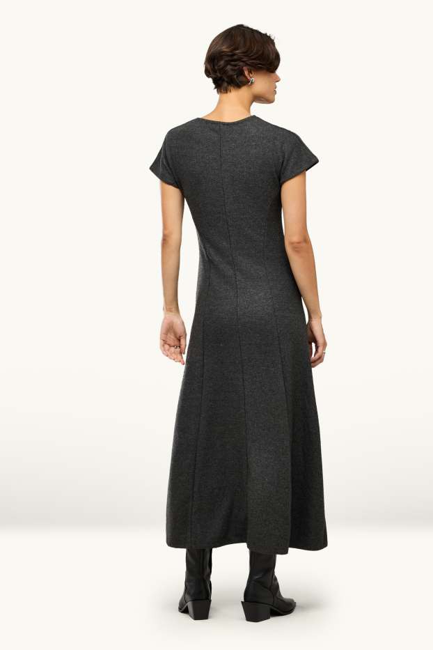 Damen - Fit & Flare Kleid - dunkelgrau