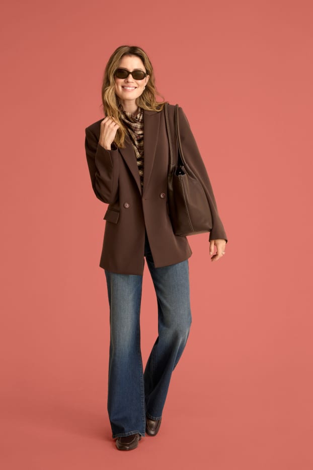 Femei - Blazer office - regular fit - bordo