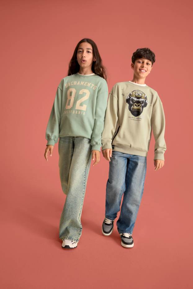 Children Boys - Loose jeans - blue denim