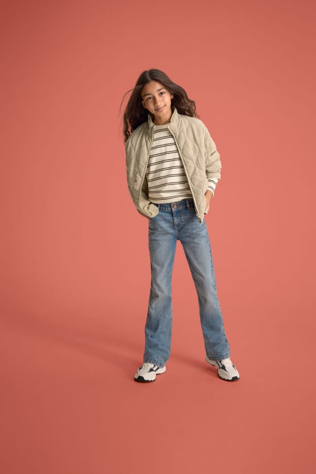 Kinderen: meisjes - Bootcut jeans - LYCRA® - jeansblauw