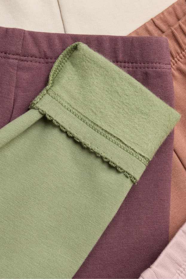 Bébés filles - Lot de 5 - leggings chauds pour bébé - vert / rose