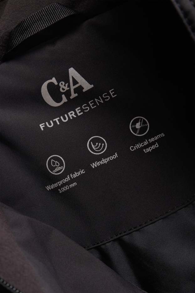 Femmes - Veste hardshell avec capuche - imperméable - noir